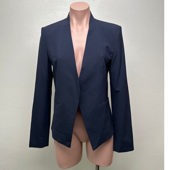 NWT Theory Lanai Edition Deep Navy Open-Front Blazer Women’s US 6 - Picture 3 of 10
